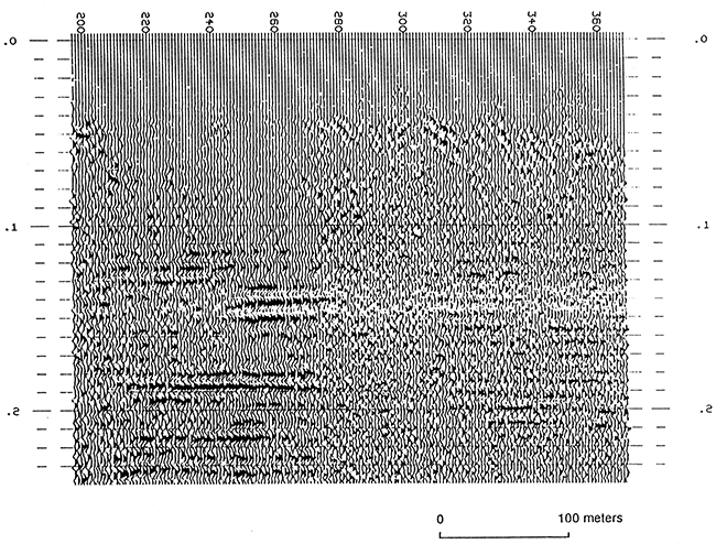 Seismic section for line 6.