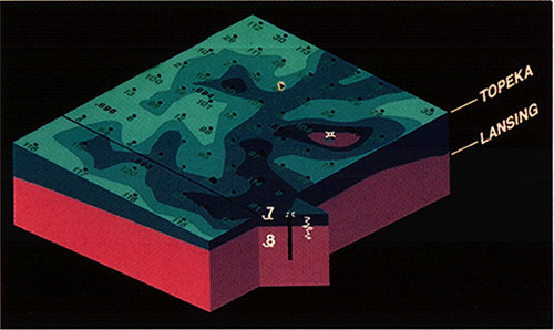 Anhydrite to Topeka time surface.