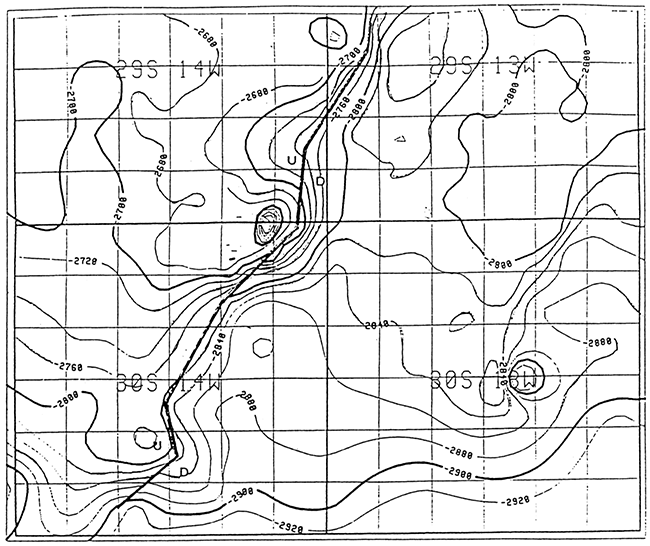 Structural configuration, top Arbuckle.