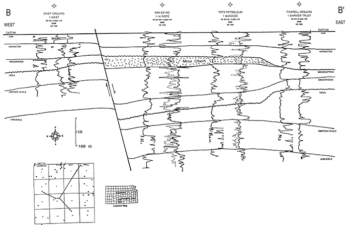 Structural cross section B-B-prime.