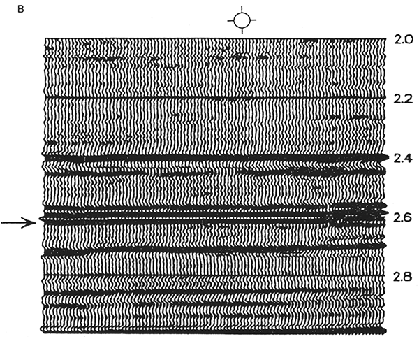 Stacked section containing wet sand.