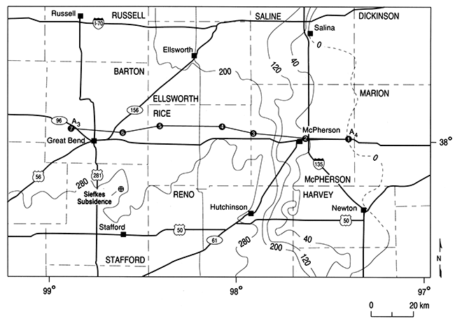 Siefkes subsidence location map.