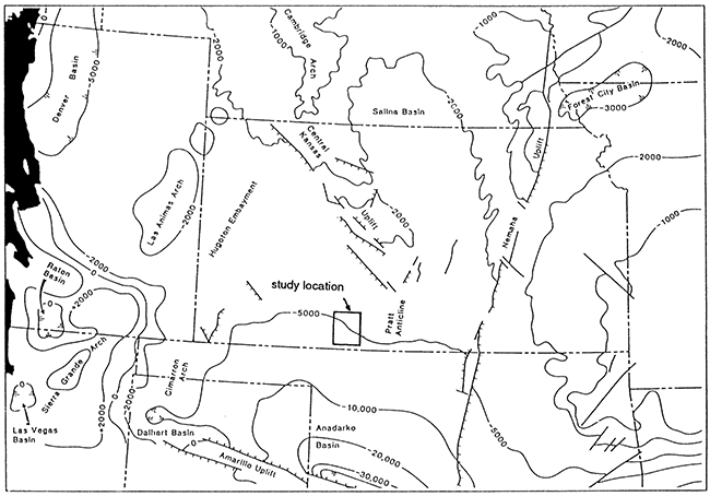 Regional location map showing project proximity to geologic provinces.