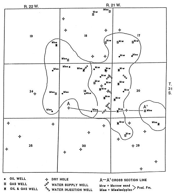 Lexington fleld extents and local production index.