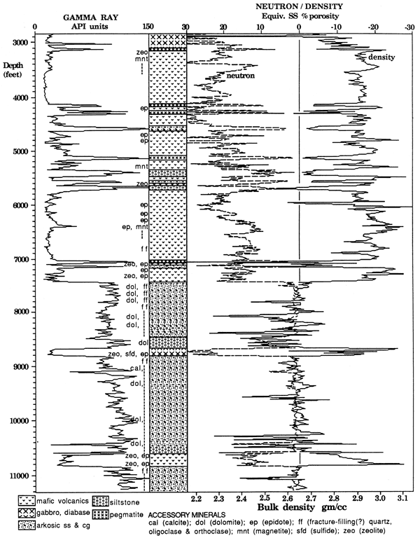 Lithologic log of Texaco Poersch #1 Borehole.