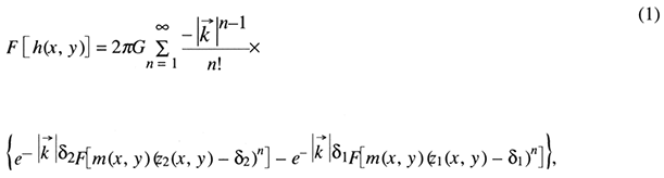 Equation for density distribution m.