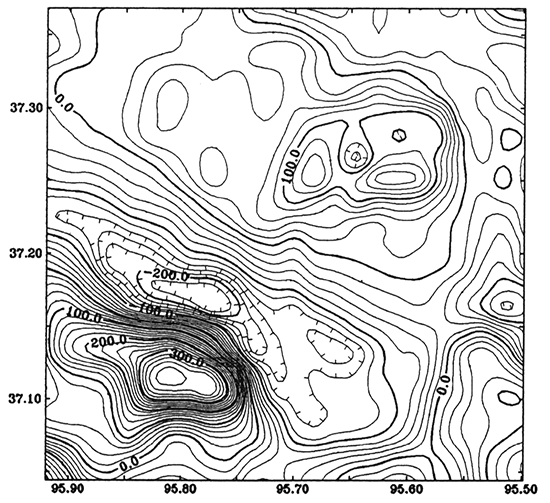 Modeled magnetic anomaly from the inverse model