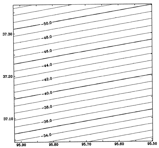 First-oroer polynomial represents the regional gravity anomaly.