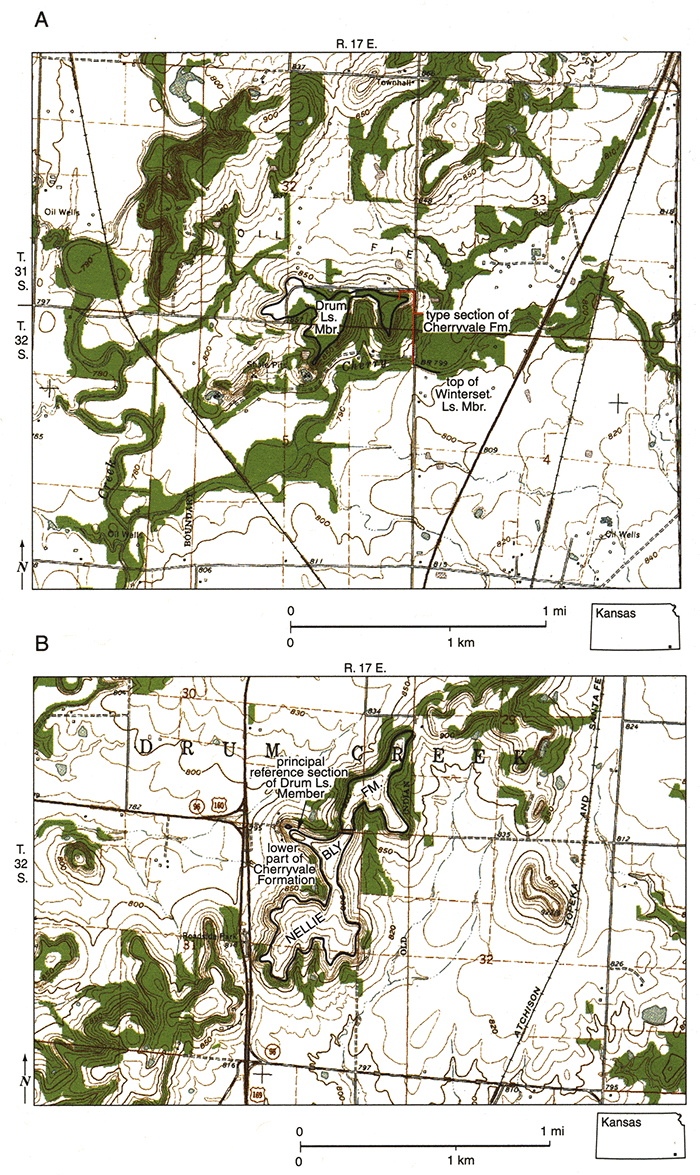Maps of part of 1962 (photoinspected 1977) Cherryvale, Kansas, 7 1/2-minute quadrangle and part of 1962 (photoinspected 1977) Liberty, Kansas, 7 1/2-minute quadrangle.