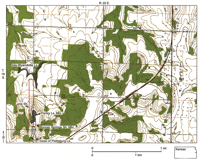 Map of part of 1963 Osawatomie, Kansas, 7 1/2-minute quadrangle.