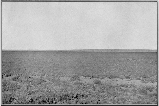 Black and white photo of High Plains region in western Kansas near Garden City.
