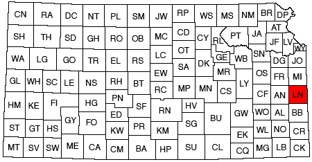 Linn County is located in far eastern Kansas, along KS-MO border, south of Miami CO. and north of Bourbon Co.