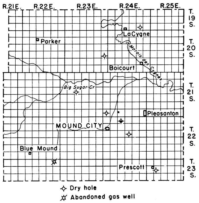 Wells in Linn Co. targeting pre-Mississippian rocks.