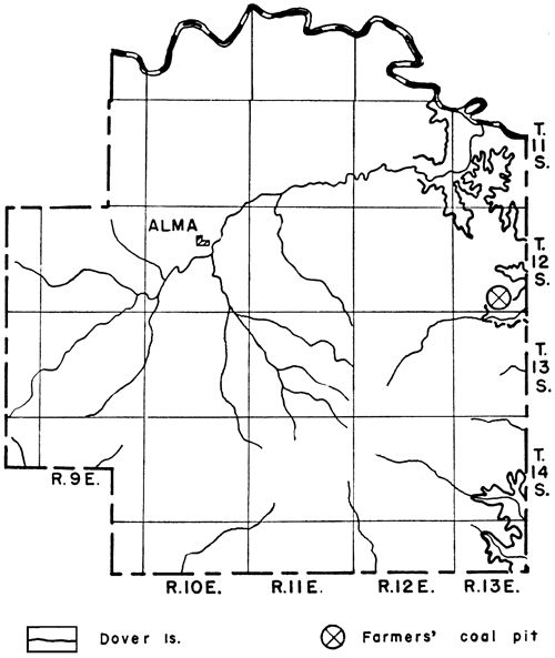 Farmers coal pit in far eastern Wabaunsee Co. along Dover Ls outcrop.