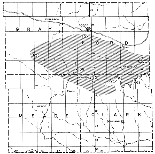 Sketch map showing distribution of the Kingsdown formation.