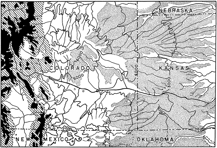 Physiography of the Ogallala formation.