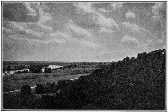 Black and white photo of Kansas River valley.