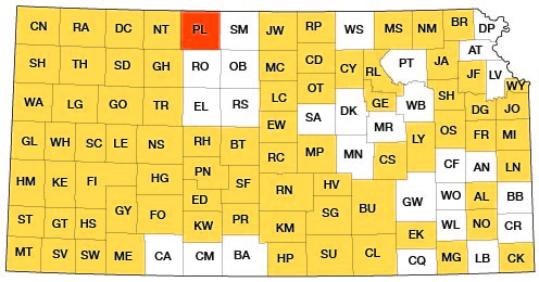 Phillips County in wester part of north-central Kansas.