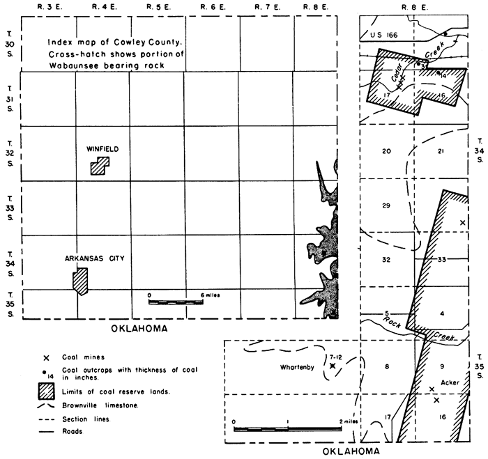 Coal mines in Cowley County.