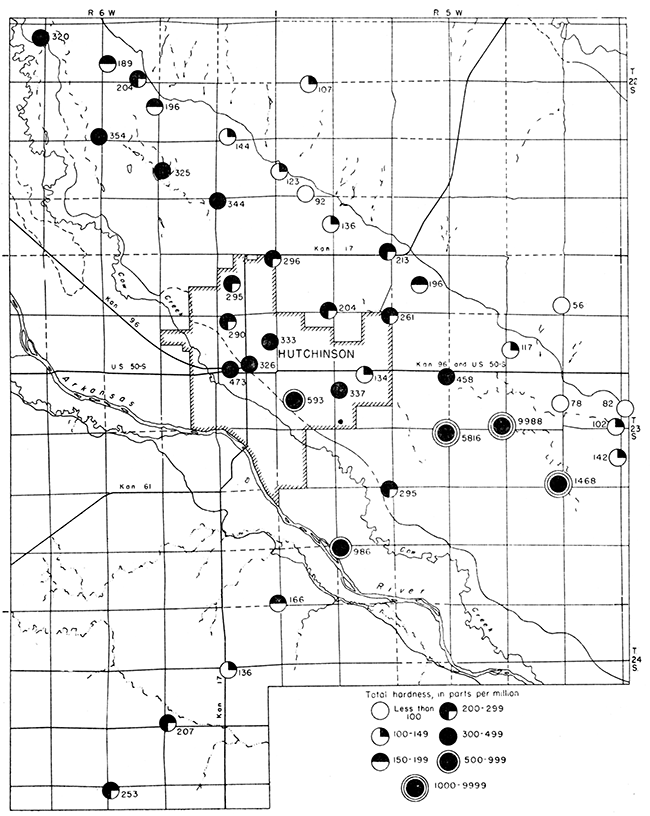 Total hardness of ground water in Arkansas River Valley.