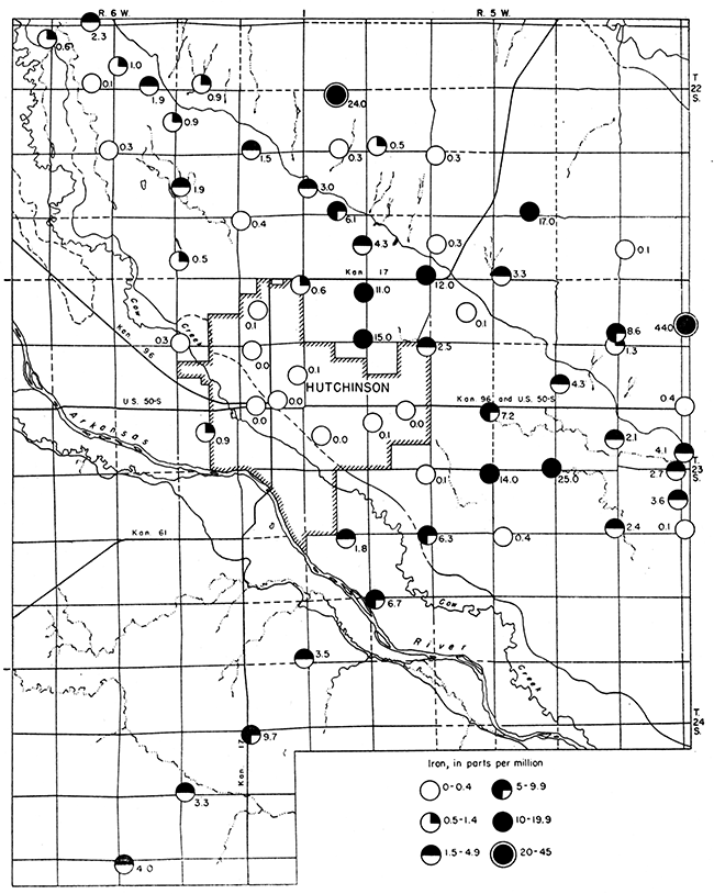 Iron in ground water in Arkansas River Valley.