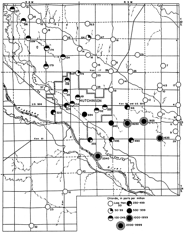 Chloride in ground water in Arkansas River Valley.