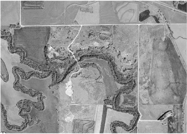 aerial photo of quarry area