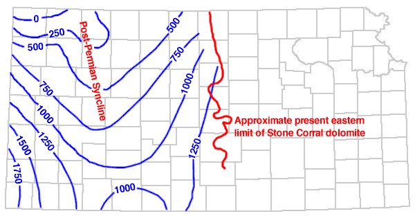 Stone Corral goes east as far as a line from Jewell south to Reno counties.
