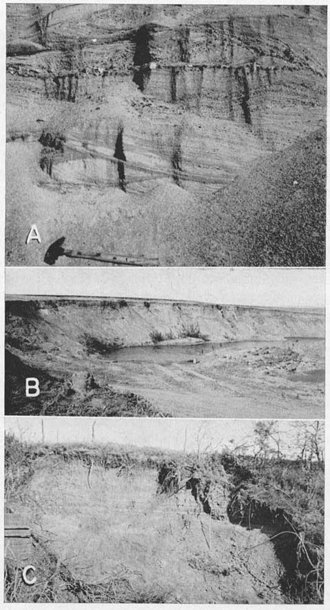 Three view of Arkansas River alluvium.