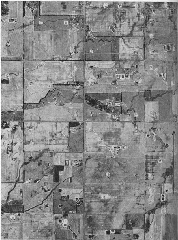 Aerial photo of oil field in McPherson County.