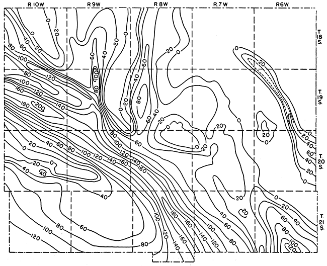 Saturated thickness of the Tertiary and Quaternary deposits in Rice County.