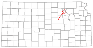 from Dickinson to Riley, parallel to Nemaha