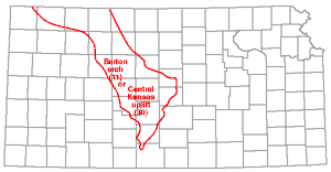 arch stretches from Rawlins, Decatur, and Norton to southeast--Pratt, Stafford, and Rice