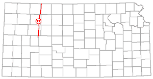 Stretches from NE Lane through eastern Gove, Sheridan, and Decatur counties