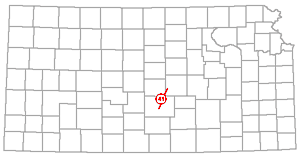 stretches northeast from central Sedgwick to southeast McPherson counties