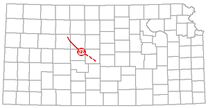 stretches northeast Trego to southeast Barton