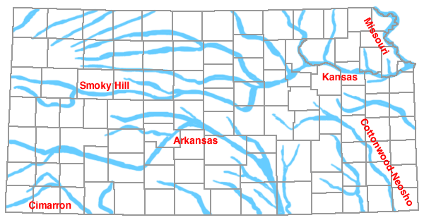 Similar to late Illinoian and to current drainage; Ark valley more defined than in Illinoian.