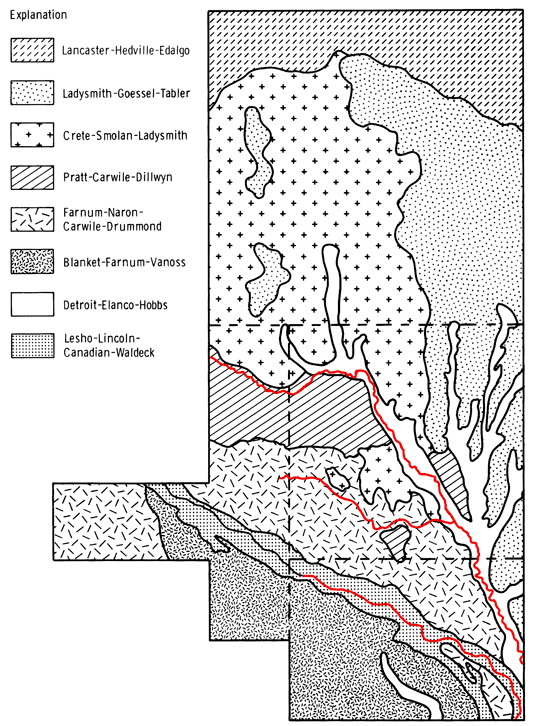 Soil association map of the study area.