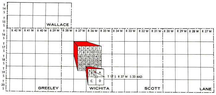 Well in sec. 33 BAD is in SE NE NW; (SE of the NE of the NW).