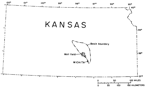 Study area shows Little Ark River basin in south-central Kansas, north of Wichita.