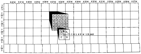 Well in sec. 33 BAD is in SE NE NW; (SE of the NE of the NW).