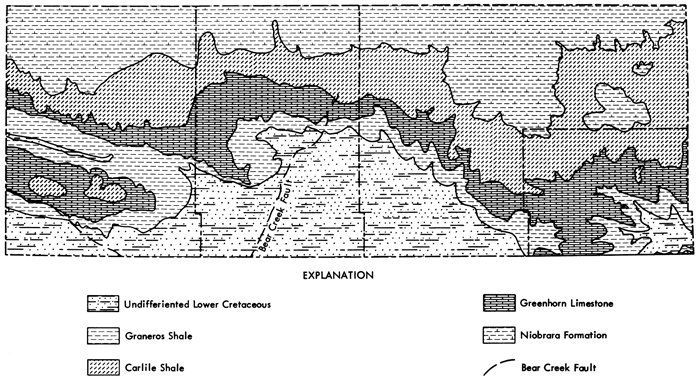 General geologic map of the study area.