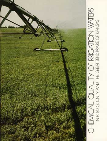 cover of guidebook; photo of center-pivot irrigation equipment; title in black text on white paper