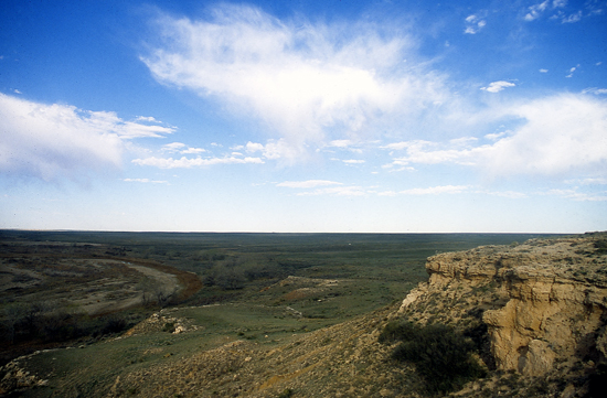 Photo of Point of Rocks showing outcrop of Ogallala Formation