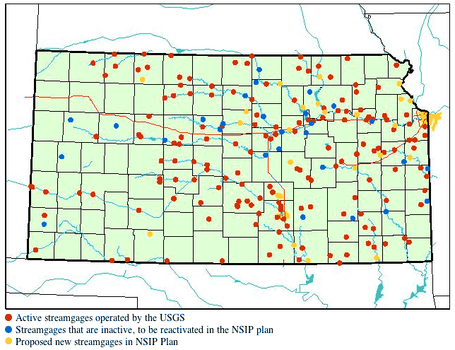 Map showing locations of streamflow-measurement stations