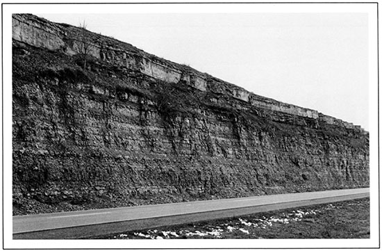 Fort Riley Limestone Member and Underlying Limestone Formations in Geary County.