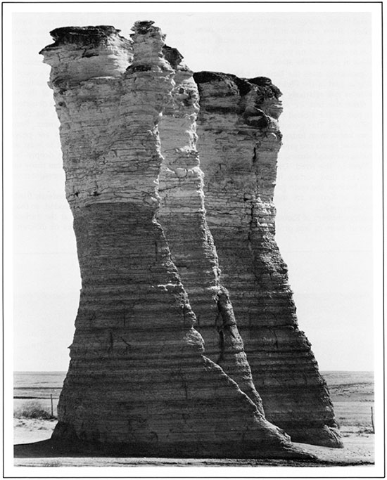 Cretaceous Chalk Formation at Monument Rocks in Gove County.