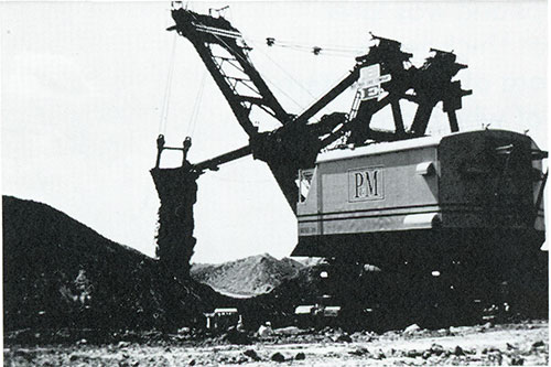 Coal stripping shovel, Cherokee County.