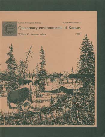 small image of the cover of the book; tan background with drawing of Quaternary landscape in green ink.