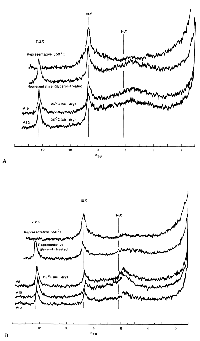 Two charts x-ray diffraction patterns for Newman fill and Holliday fill.